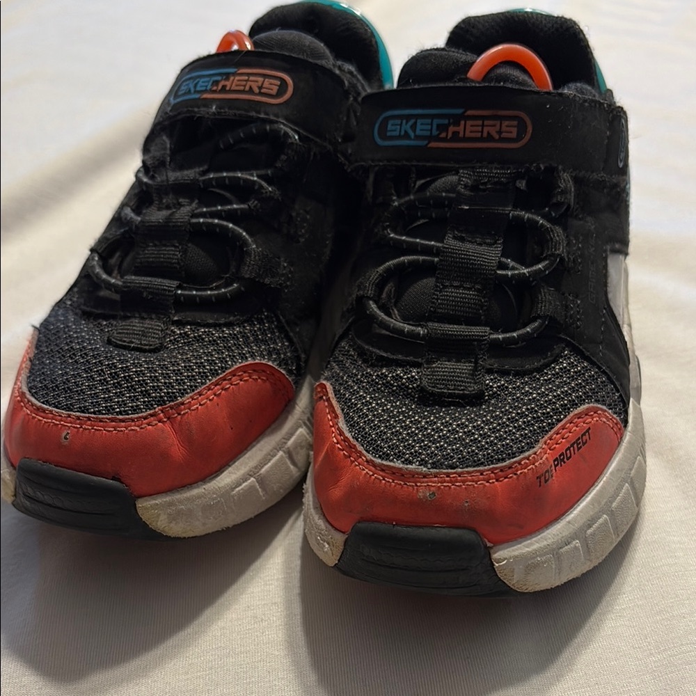 Skechers Kids' Black and Orange Sneakers